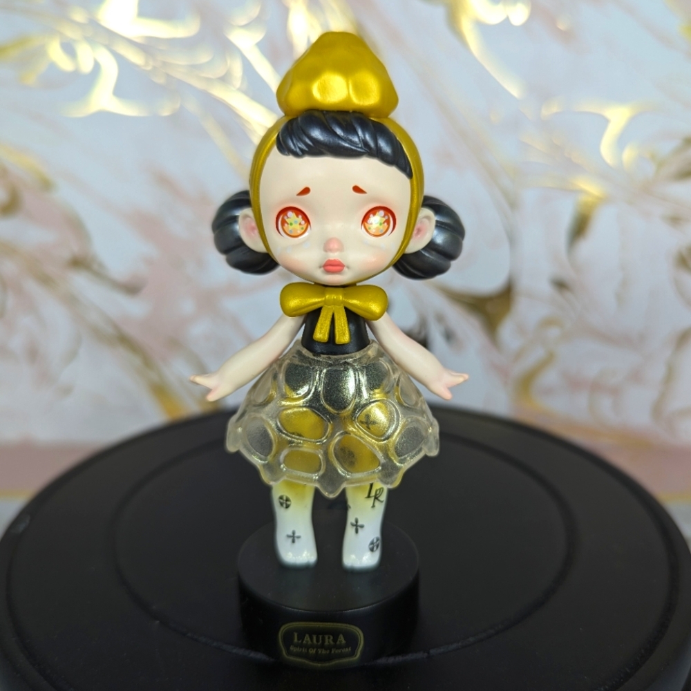 Laura Spirit Of The Forest Elves Figure, Golden Bamboo Fungus Wood Elf, New